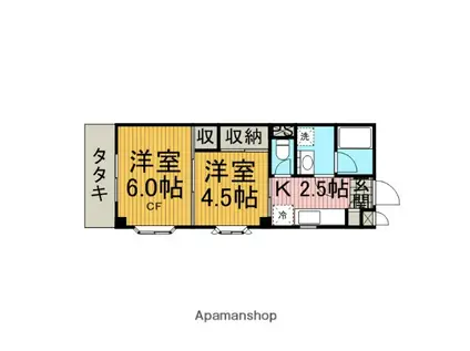 メッツ町田(2K/1階)の間取り写真