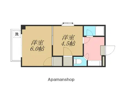 パークサイド相模(2K/3階)の間取り写真