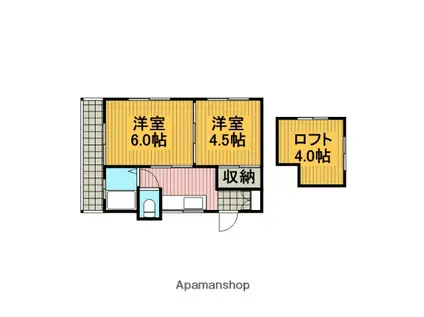 清新ハイツ(2K/2階)の間取り写真