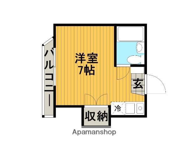 ホ-プみかさ(ワンルーム/2階)の間取り写真