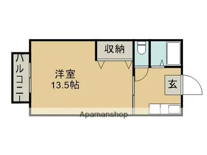 MSコーポ(1DK/2階)の間取り写真