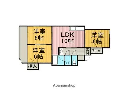 メゾンドA1(3LDK/1階)の間取り写真