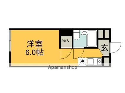 メゾンフローラ(ワンルーム/1階)の間取り写真