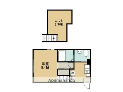 ソル・ウィステリア淵野辺(1K/1階)の間取り写真