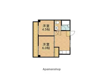 エンゼルコート(2DK/2階)の間取り写真