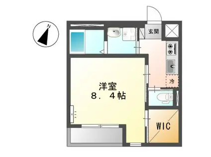 フィールドパレス(1K/1階)の間取り写真