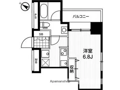 アーバンフラッツ町田(ワンルーム/11階)の間取り写真