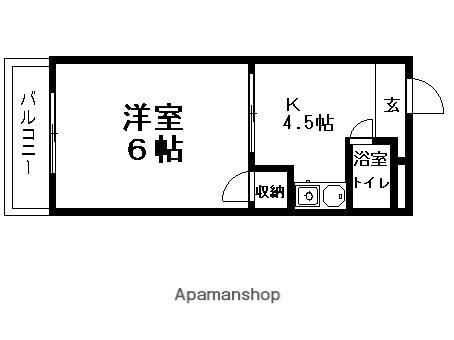 COOP5(1K/2階)の間取り写真