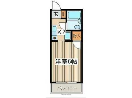 リバティ玉川学園(1K/1階)の間取り写真