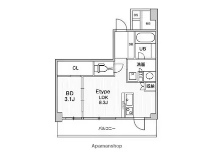 JMF RESIDENCE 町田(1LDK/6階)の間取り写真