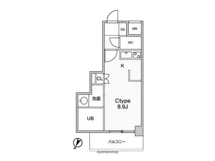 JMF RESIDENCE 町田(ワンルーム/1階)の間取り写真