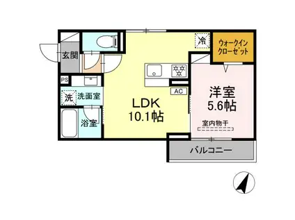 エスペリア相模が丘5丁目(1LDK/3階)の間取り写真