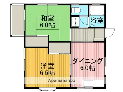 シャルム小山(2DK/2階)の間取り写真