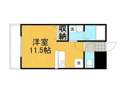 ブルックス エトワール(ワンルーム/4階)の間取り写真