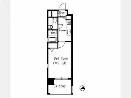 MFPRコート蒲田(ワンルーム/4階)の間取り写真
