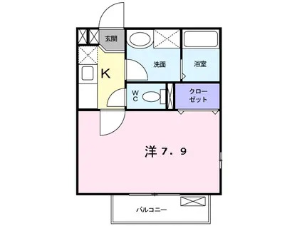 グリーンタウン横浜(1K/1階)の間取り写真