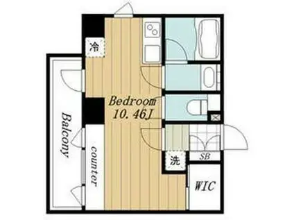 オーク高輪Ⅱ(1K/2階)の間取り写真