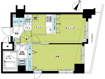 フェニックス日本橋浜町弐番館(1LDK/11階)の間取り写真