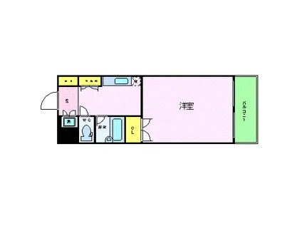 パレステュディオ新宿パークサイド(1K/3階)の間取り写真