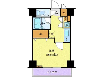 サンパティオ文京千石(1K/1階)の間取り写真