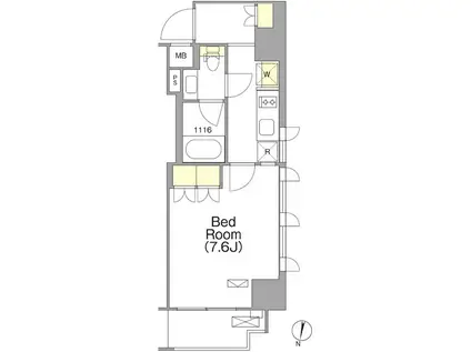 ORSUS 西日暮里(1K/7階)の間取り写真
