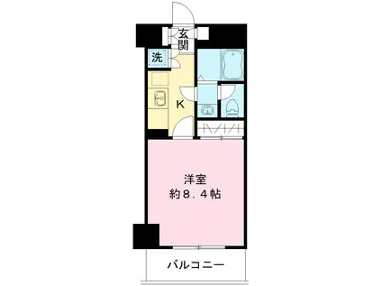 コーポ芝公園(1K/4階)の間取り写真