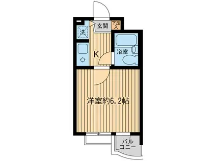 スクエア世田谷(1K/1階)の間取り写真