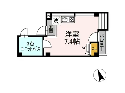 MG GREENHOUSE(ワンルーム/3階)の間取り写真