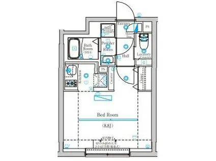 MIND KAMATA(ワンルーム/4階)の間取り写真