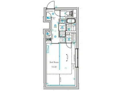 MIND KAMATA(1K/4階)の間取り写真