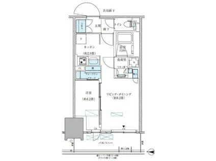 パークアクシス西大島コンフォートスクエア(1LDK/9階)の間取り写真