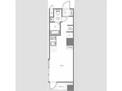 シティハイツ日本橋(ワンルーム/4階)の間取り写真
