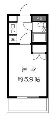 ジョイフル池上(1K/2階)の間取り写真