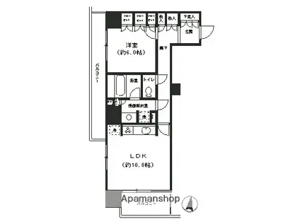 ジョイスコート(1LDK/5階)の間取り写真