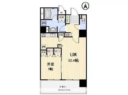 ジョイスコート(1LDK/12階)の間取り写真