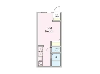 ウエストインパートⅢ(ワンルーム/1階)の間取り写真