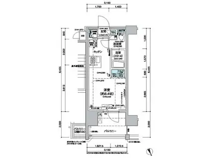 レジディア蒲田Ⅴ(ワンルーム/5階)の間取り写真