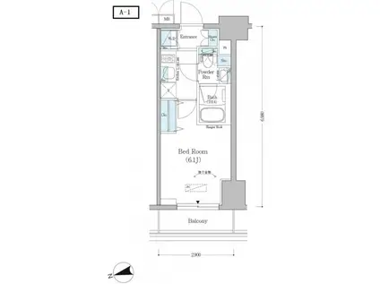 アーバネックス戸越(1K/4階)の間取り写真