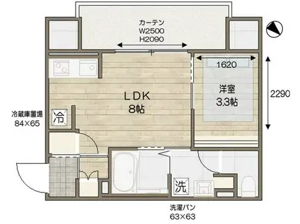 ラ・ブークル(1LDK/4階)の間取り写真