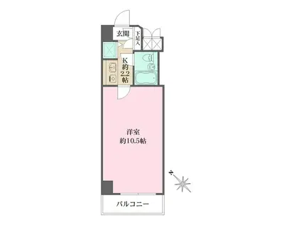 藤和赤坂コープ(1K/4階)の間取り写真