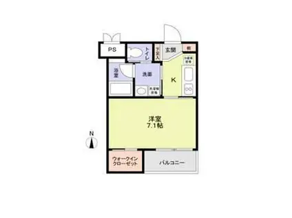 PATRIA(1K/1階)の間取り写真