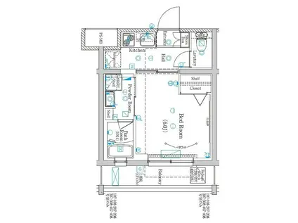 ラフィスタ元町Ⅰ(1K/3階)の間取り写真