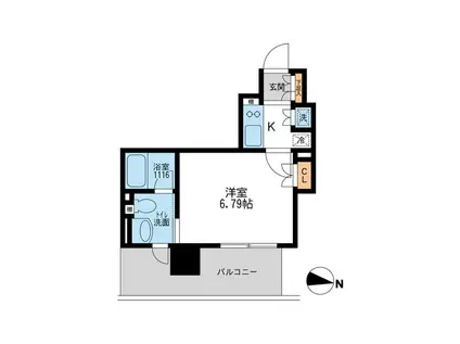 アーデン清澄白河(1K/4階)の間取り写真