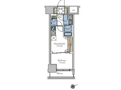 エスティメゾン大森(1DK/6階)の間取り写真