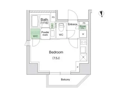 スタイリオ川崎(ワンルーム/11階)の間取り写真