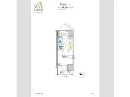 TOMORE品川中延(ワンルーム/8階)の間取り写真