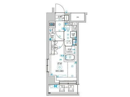 セジョリ横浜ウエストⅡ(1K/5階)の間取り写真