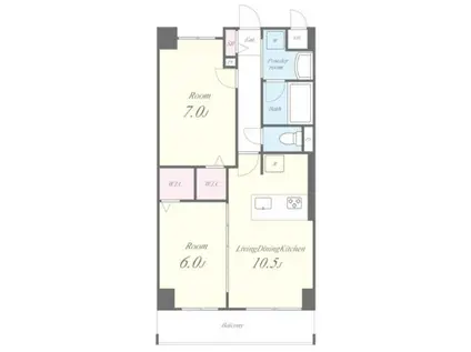 エスペランサ7(2LDK/3階)の間取り写真