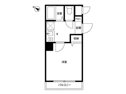 プレール三田(1K/2階)の間取り写真