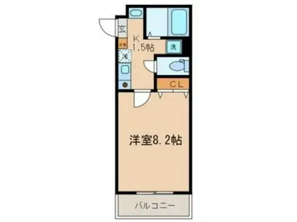 サンライトヒルズ(1K/1階)の間取り写真